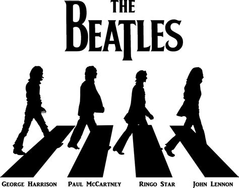 Beatles Vector Silhouette Beatles Abbey Road Stencil Free