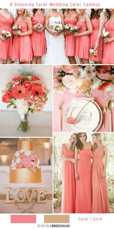 8 Stunning Coral Wedding Color Combinations Youll Love Coral And