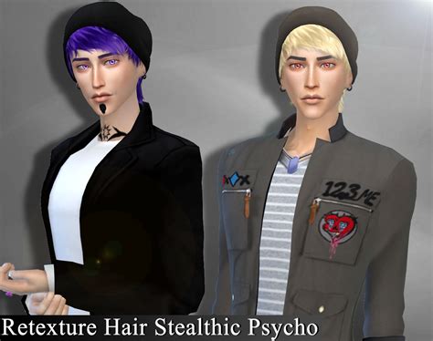 Sims 4 Ccs The Best Stealthic Psycho Hair Retexture And Converted