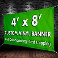 4x8' Custom Banners Vinyl Banner printing 13oz full | Etsy