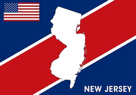 Premium Vector New Jersey Usa United States Of America Map Vector