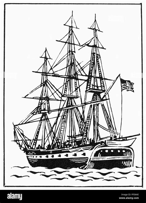 Uss Constitution 1812 Nthe Uss Constitution A Battleship During The