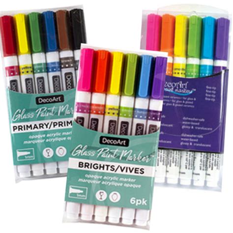 Glass Paint Marker Sets Decoart Acrylic Paint And Art Supplies