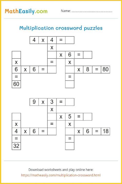 Free Multiplication Puzzle Worksheets Printable Worksheets