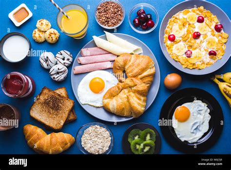 Different Types Of Breakfasts To Start The Day Stock Photo Alamy
