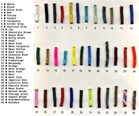 Colour Chart Quicksilver Whips
