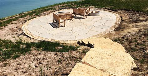 Backyard Landscaping Outdoor Living Decor Fire Pit Flagstone Patio