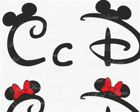 Disney Alphabet Svg Disney Font Svg Ears Svg Minnie Font Etsy
