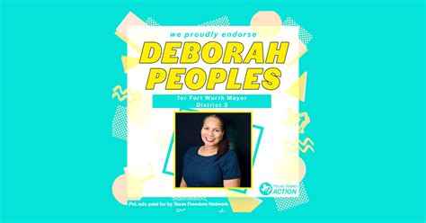 We Endorse Deborah Peoples For Fort Worth Mayor Texas Rising