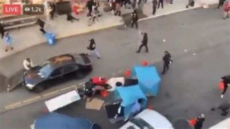 Protester Gets Shot While Attacking A Car Seattle Washington Youtube