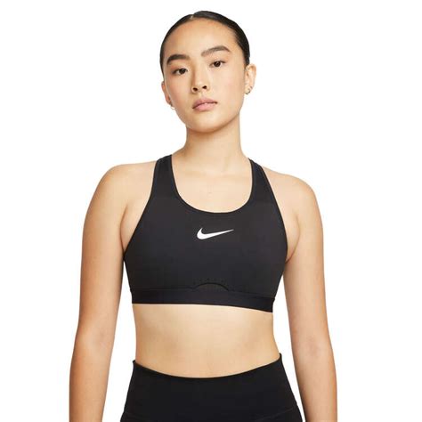 Nike Womens Dri Fit Swoosh High Support Adjustable Sports Bra Black S C