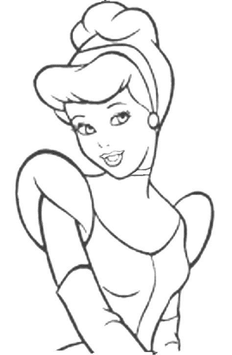 Joli dessin de cendrillon à imprimer cendrillon avec ses amis les oiseaux 4 coloriages de cendrillon dans une seule image Coloriage Cendrillon #4 avec Tête à modeler