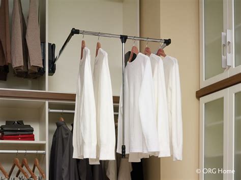Minimum of 14 closet depth required. ORG Home: Pull-down wardrobe rod - Efficiently use the ...