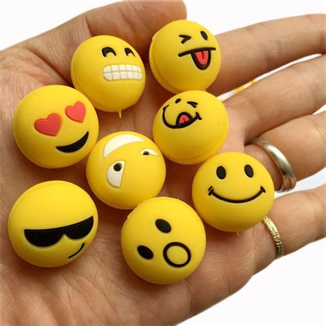 2019 Cute Stereo Funny Face Tennis Racket Vibration Dampeners Silicone