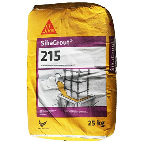 At 2 c under water: SIKA Grout 215 25kg/Set