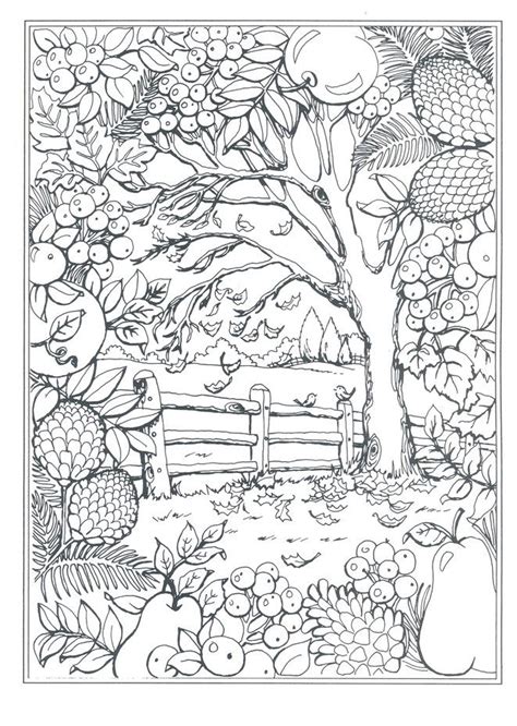 Autumn Scenes Coloring Book Detailed Coloring Pages Free Adult
