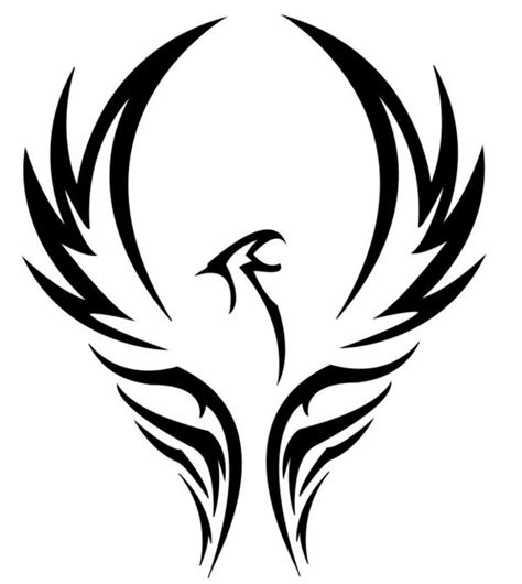 Phoenix Tattoo Stencil