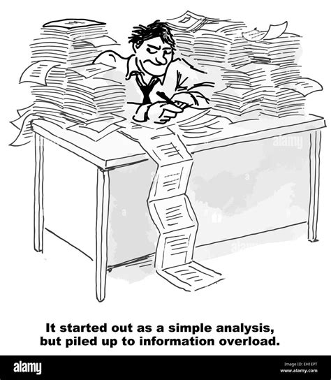 Cartoon Of Businessman With Piles Of Paper On His Desk It Started Out