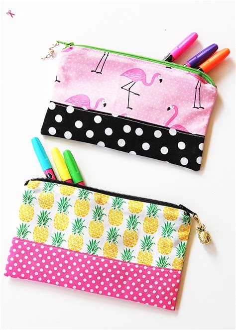 Tutorial Simple Zipper Pencil Pouch Sewing