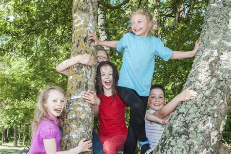 Happy Children Playing In The Park Stock Image Image Of Hight