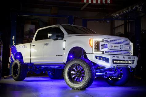 Fabtech Lifted F 250 Platinum On Fuel Wheels Wrapped With Nittos