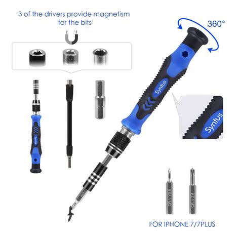 To063 63 In 1 Precision Screwdriver Set Blue Syntus