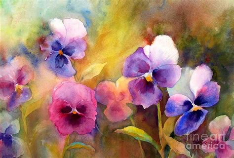 Watercolor Hydrangeas Google Search Pansies Art Flower Painting