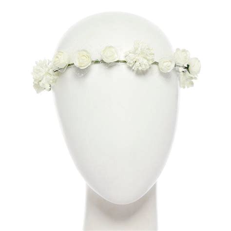White Flower Headband Party Delights