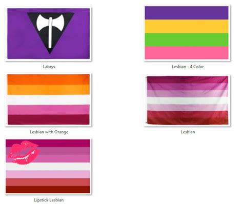 lesbian labrys lez lipstick updated pride flag 3x5 etsy