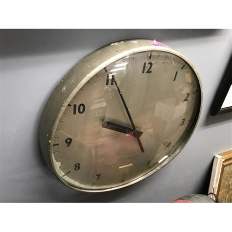 Vintage Blick Wall Clock From A London Bus Garage Clocks And Watches