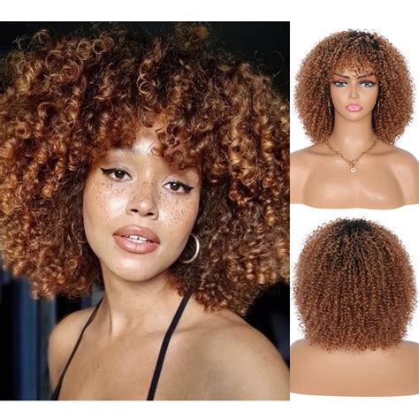 Kalyss Short Afro Kinky Curly Wigs For Black Women Premium Synthetic
