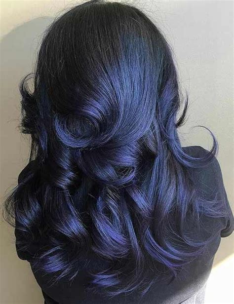 Women of color can carry off bold, bright hues without a second thought. 20 Amazing Blue Black Hair Color Looks - Blushery