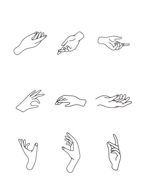 Gambar Tangan Menggambar Berbagai Gerakan Lukisan Jari Gerakan Tangan Garis Tangan Png Dan