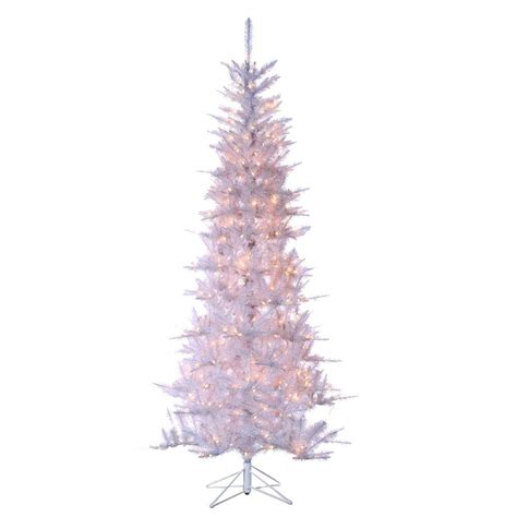 When you have a large living room or an office space that's generous enough to be filled with the greatness of a gigantic prelit christmas tree, this is the option that we would recommend. Sterling 7.5 ft. Pre-Lit Tiffany White Tinsel Artificial ...