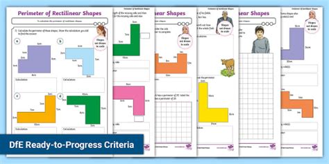 👉 Finding The Perimeter Of Rectilinear Shapes Worksheet