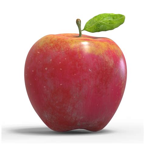 3d Apple Realistic Fruit Turbosquid 1455710