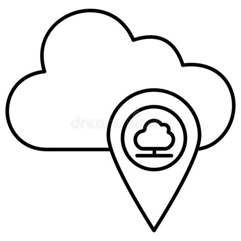 Cloud Location Which Can Easily Edit Or Modify Stock Vector