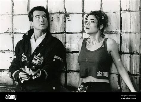 Actor Pierce Brosnan And Actress Denise Richards In The Movie James