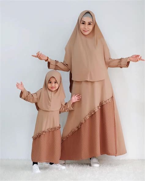 26 Setelen Model Gamis Couple Ibu Dan Anak Modis Hijabtuts Model