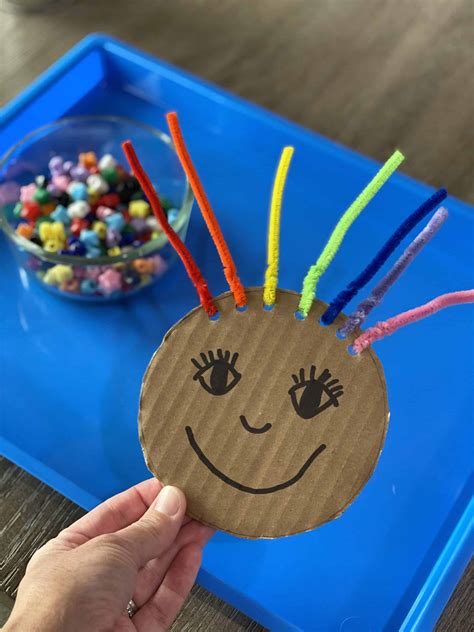 Fine Motor Skills Activity With Beads Toddler Approved
