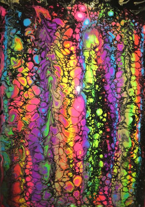 Neon Paint Done With A Black Swipe Neon Painting Learn To Paint