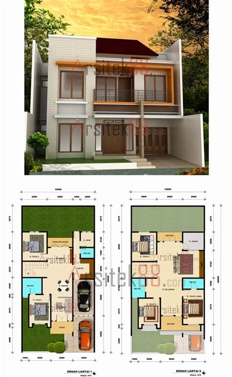 Gaya minimlais dapat dilihat dari penggunakan bidang dan garis yang cenderung sederhana tanpa banyak ornamen. Desain Rumah Minimalis 10 X 20 - Gambar Foto Desain Rumah