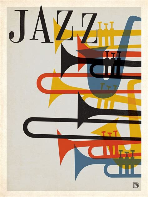 Mid Century Jazz Poster Inspired By Classic Album Cover Art From The 1950s And 60s Byanderson
