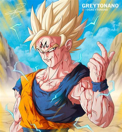Majin Goku By Greytonano On Deviantart Dragon Ball Super Manga Anime