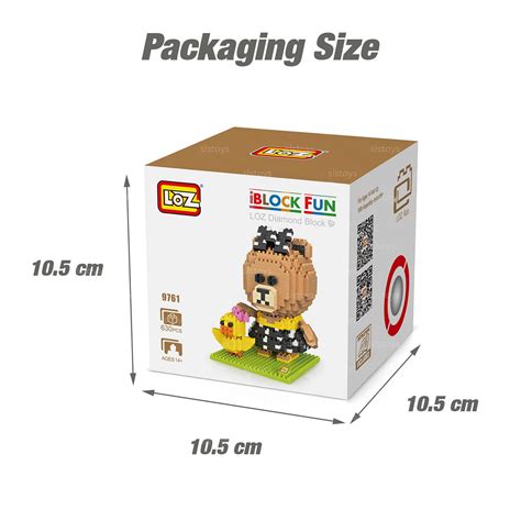 Loz Ideas Mini Block9761 Ribbon Bear And Duck Female Cartoon