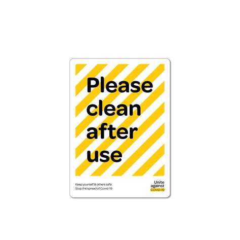 Covid 19 Please Clean After Use Sign The Signmaker