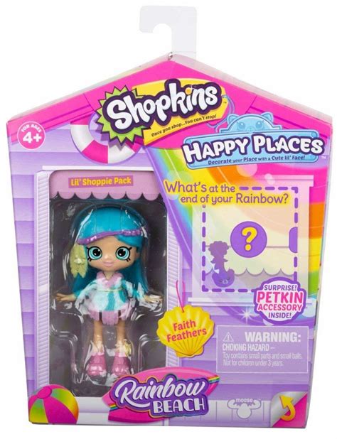 Happy Places Rainbow Beach Lil Shoppie Faith Feathers Shopkins