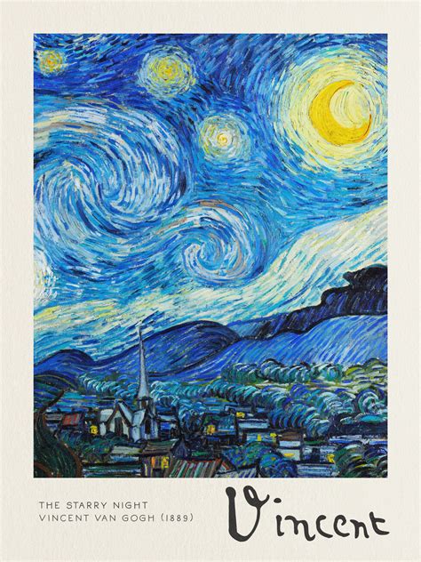 Illustration Artistiques The Starry Night Vincent Van Gogh