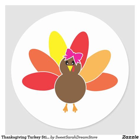 thanksgiving turkey sticker classic round sticker stickers round stickers
