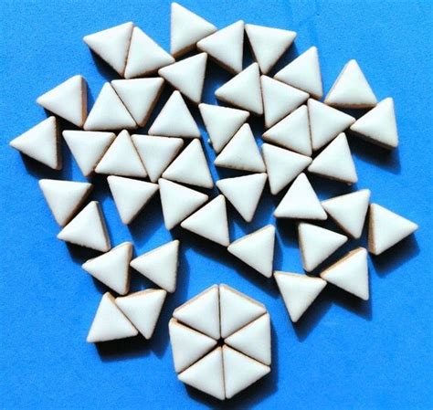 15mm White Glazed Ceramic Triangle Mosaic Tilesmosaic